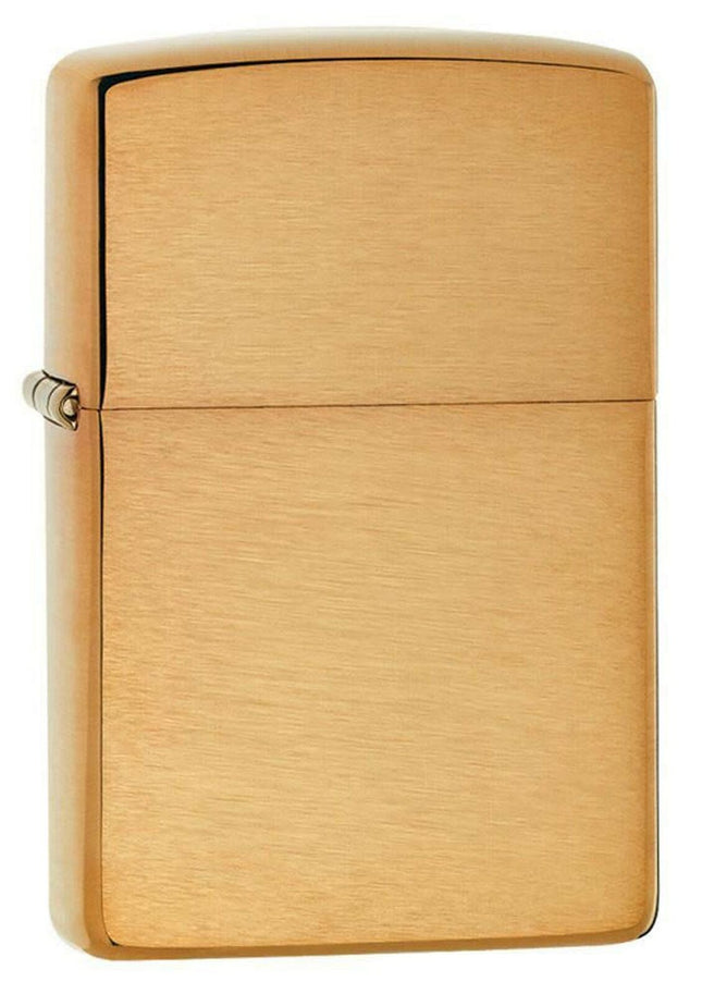 Zippo Lighter Solid brass with brushed finish 204B-001195