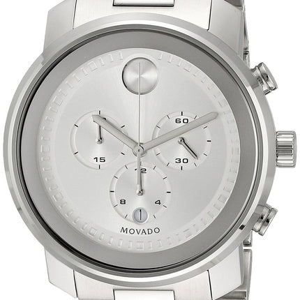 Movado Men's Bold Silver Dial Stainless Steel Watch - 3600276 NEW