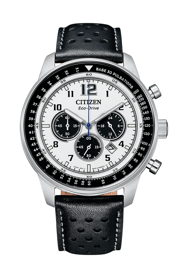 Citizen Men's Eco-Drive White Dial Chronograph Watch - CA4500-32A