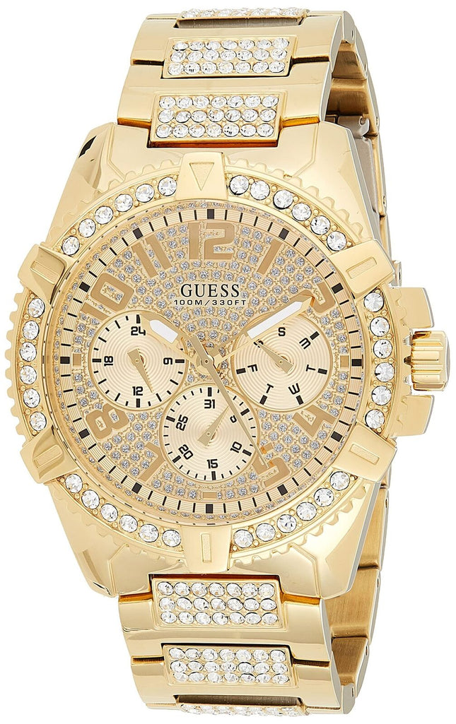 Guess Frontier Quartz Gold Dial Men's Watch W0799G2