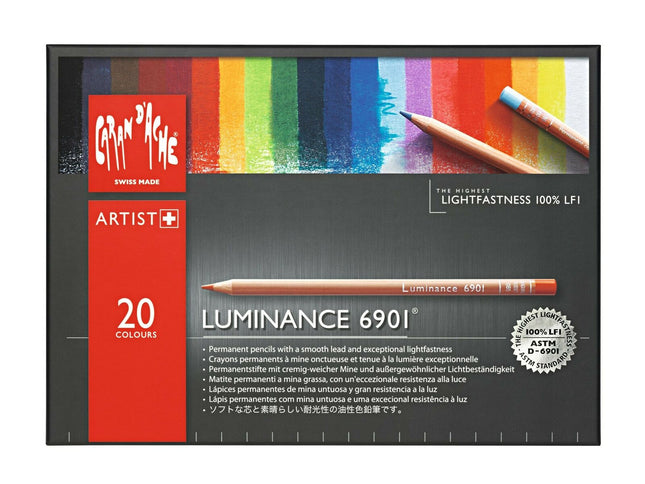 Caran D'ache CREATIVE ART MATERIALS Luminance Colored Pencil Set of 20 - 6901.72