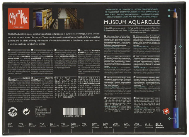 Caran D'ache Museum Aquarelle Pencil Sets Marine set of 20 colours (3510.920)