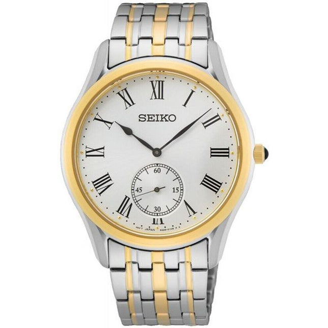 Seiko Men's Quartz White Dial Two-tone Watch - SRK048P1 NEW