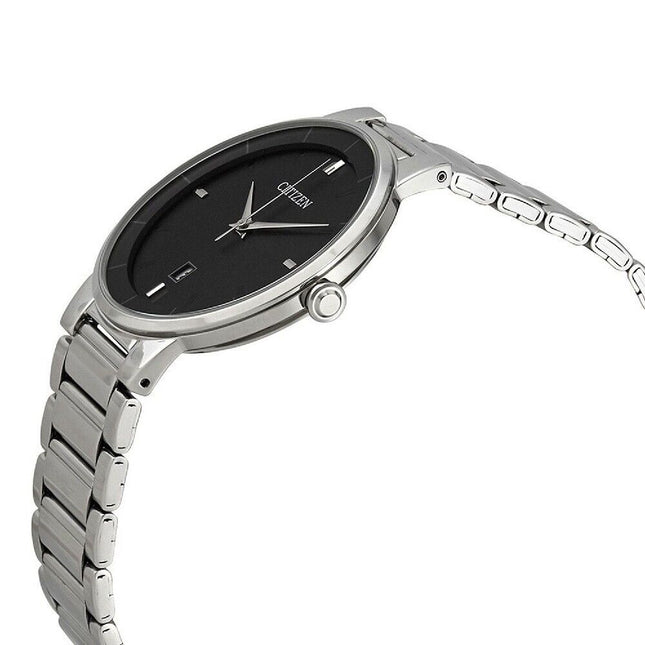 Citizen Men's Corso Quartz Black Dial Stainless Steel Watch - BI5010-59E