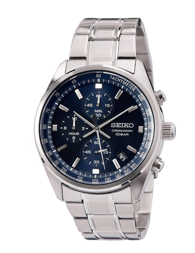 Seiko Men's Chronograph Quartz Blue Dial Watch SSB377P1