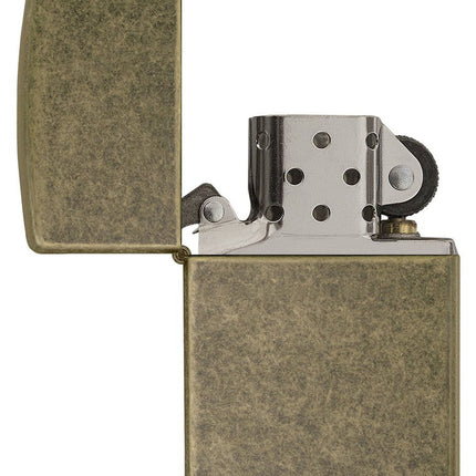 Zippo Armor Pocket Lighter, Tumbled Brass 201FB-000125