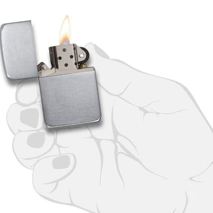 Zippo 1941 Relic Pocket Lighter, Brushed Chrome 1941-000943