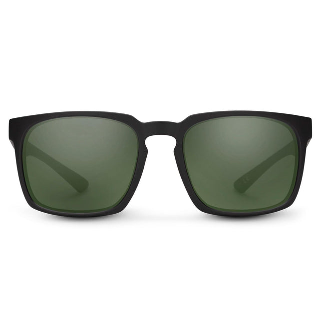 Suncloud Hundo Sunglasses Unisex Matte Black Polarized Gray Green Lenses