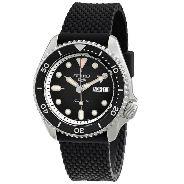 Seiko Men's 5 Sports Automatic Black Dial Watch - SRPD73K2