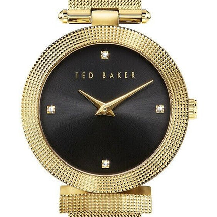 Ted Baker Ladies Bow Mesh Quartz Yellow Gold Plated Watch - BKPBWF006 NEW