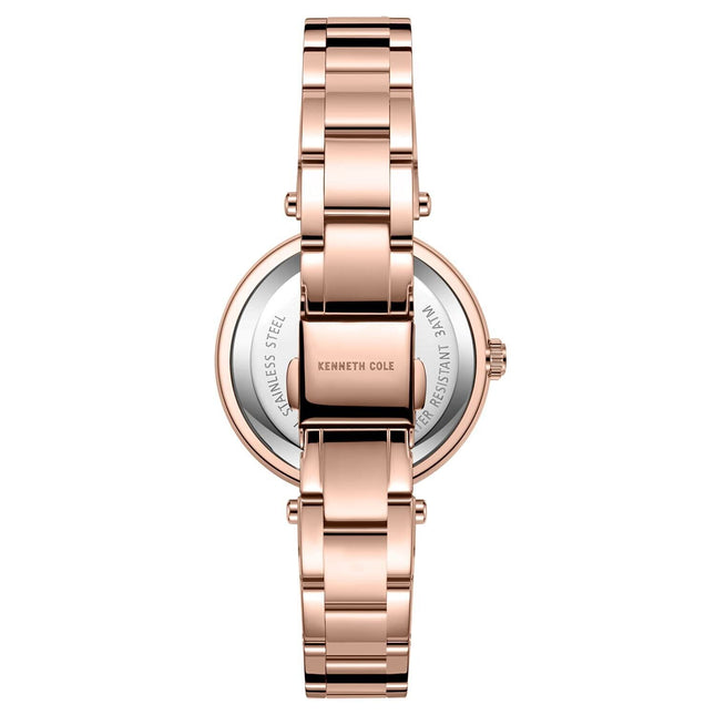 Kenneth Cole Ladies Crystalized Rose-Gold Quartz Dress Watch KC51052001
