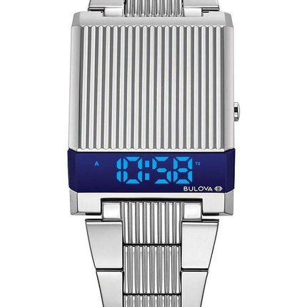 Bulova Mens Archive Series LED Computron Stainless Steel Watch 96C139