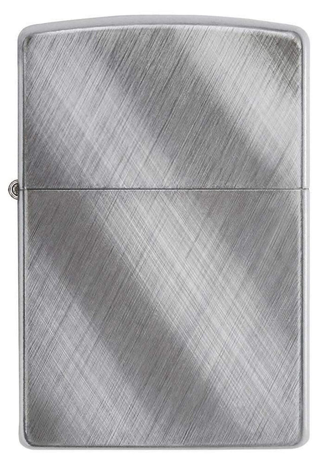 Zippo Diagonal Weave Brushed Chrome Pocket Lighter 28182-000009