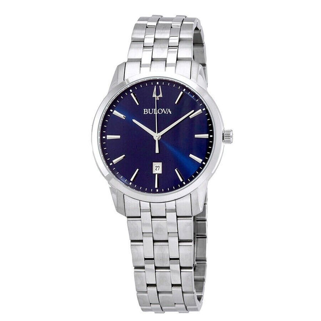 Bulova Men's Sutton Quartz Blue Dial Watch - 96B338 NEW