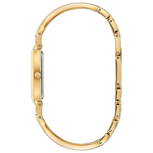 Bulova Ladies Classic Diamond Dial Quartz Stainless Steel Watch 97P141