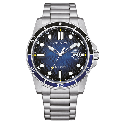 Citizen Men's Marine 1810 Eco-Drive Blue Dial Watch - AW1810-85L