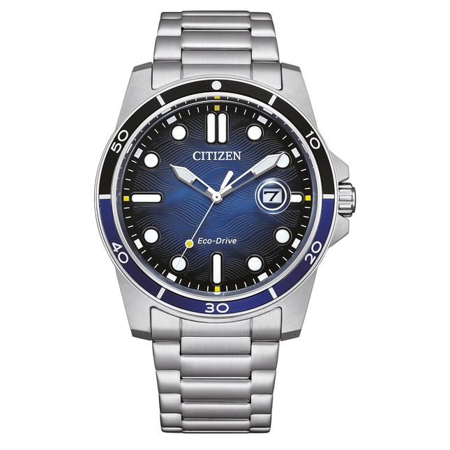 Citizen Men's Marine 1810 Eco-Drive Blue Dial Watch - AW1810-85L