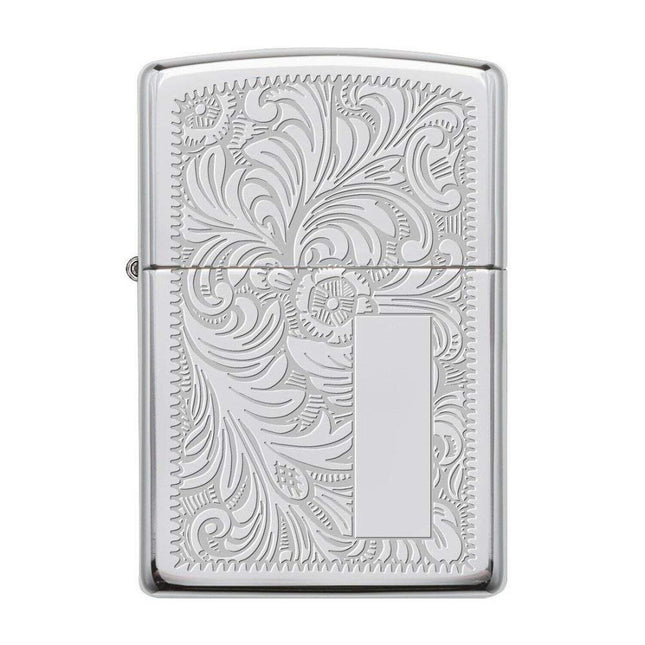 Zippo Venetian High Polish Chrome Pocket Lighter 352