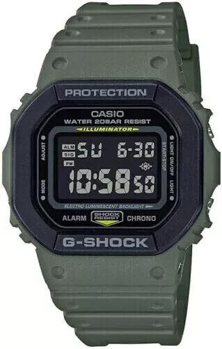 Casio Men's G-Shock Digital Green Resin Watch - DW-5610SU-3DR