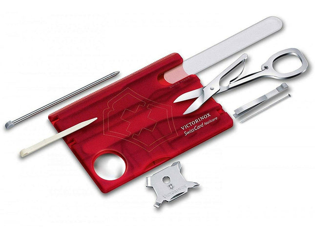 Victorinox SwissCard Nail Care, Translucent Red