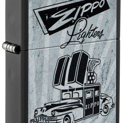 Zippo Car Design Black Matte Pocket Lighter 48572-103763