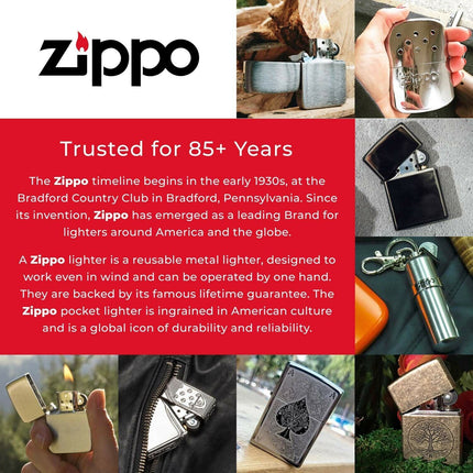 Zippo Armor Pocket Lighter, Tumbled Brass