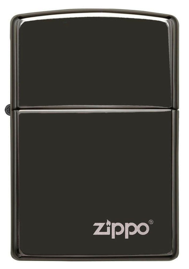 Zippo Logo Ebony Pocket Lighter