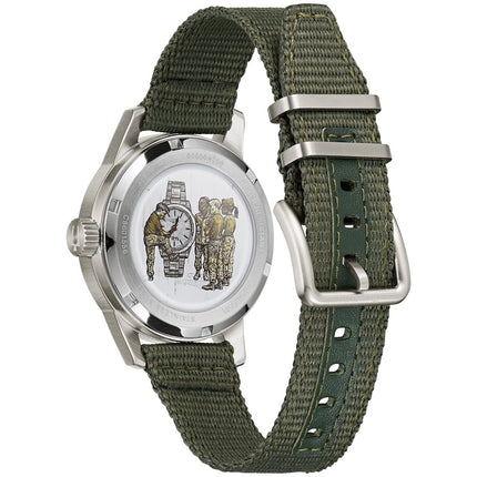 Bulova Men's Military Heritage Hack Veteran's Watchmaking Watch 96A259