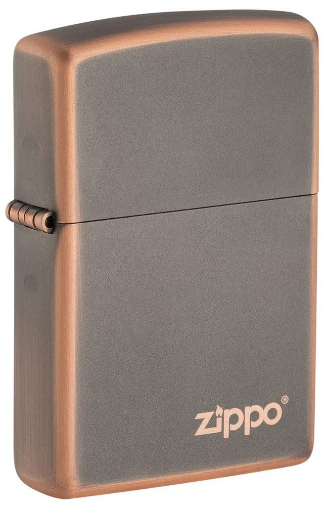 Zippo Rustic Bronze Zippo Logo Pocket Lighter 49839ZL-094351