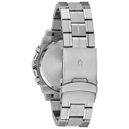 Bulova Men's Precisionist Stainless Steel and Grey Ion-Plated 8-Hand Chronogr...