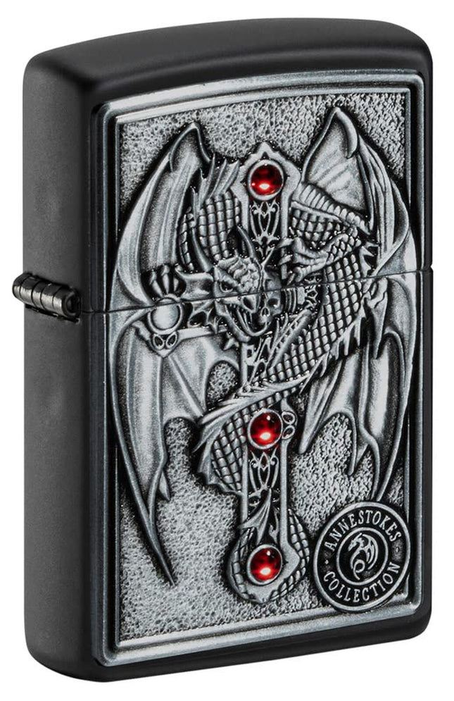 Zippo Anne Stokes Gothic Guardian Emblem Pocket Lighter 49755-094291