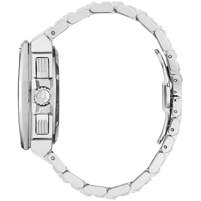 Bulova Men's Precisionist Chronograph Blue Dial Stainless Steel Watch 96B349