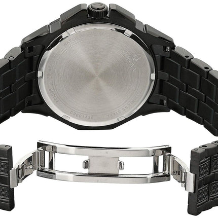 Bulova Men's Crystals Octava Black Ion Plated Quartz Watch 98C134