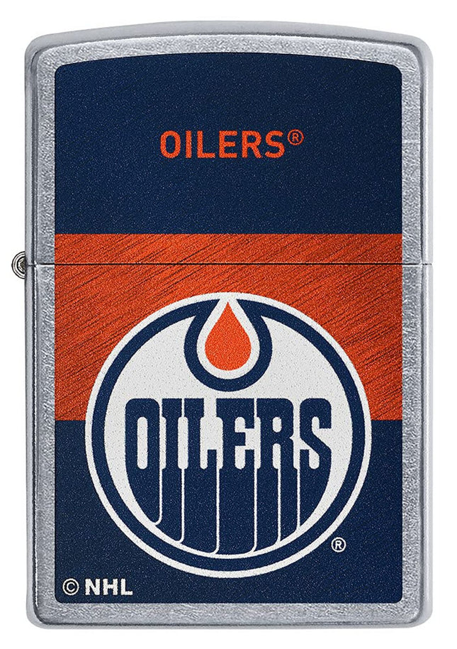 Zippo 2021 NHL Edmonton Oilers Street Chrome Pocket Lighter 49669