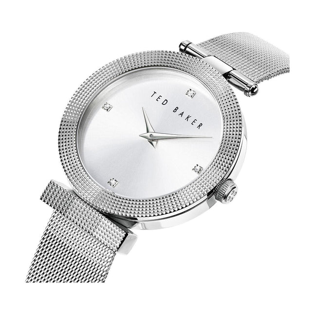 Ted Baker Ladies Bow Mesh Quartz Stainless Steel Watch - BKPBWF007