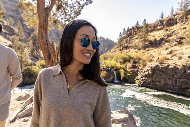 Suncloud Bridge City Sunglasses Unisex Gunmetal Polarized Blue Mirror Lenses