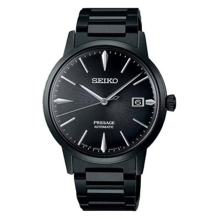 Seiko Men's Black Dial Stainless Steel Band Automatic Watch SRPJ15J1