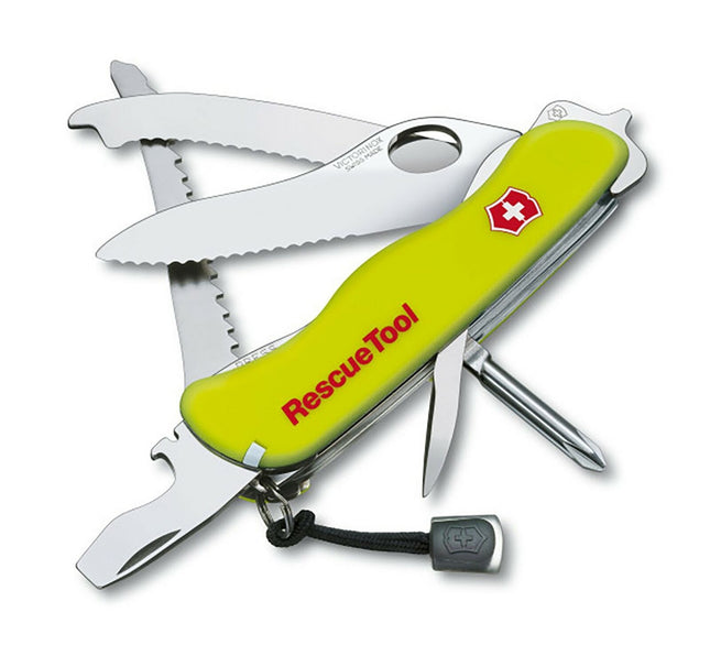 VICTORINOX RESCUE TOOL 111MM YELLOW 14 FUNCTIONS POCKET KNIFE 0.8623.MWN