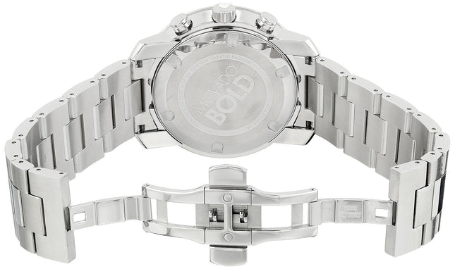 Movado Men's Bold Silver Dial Stainless Steel Watch - 3600276