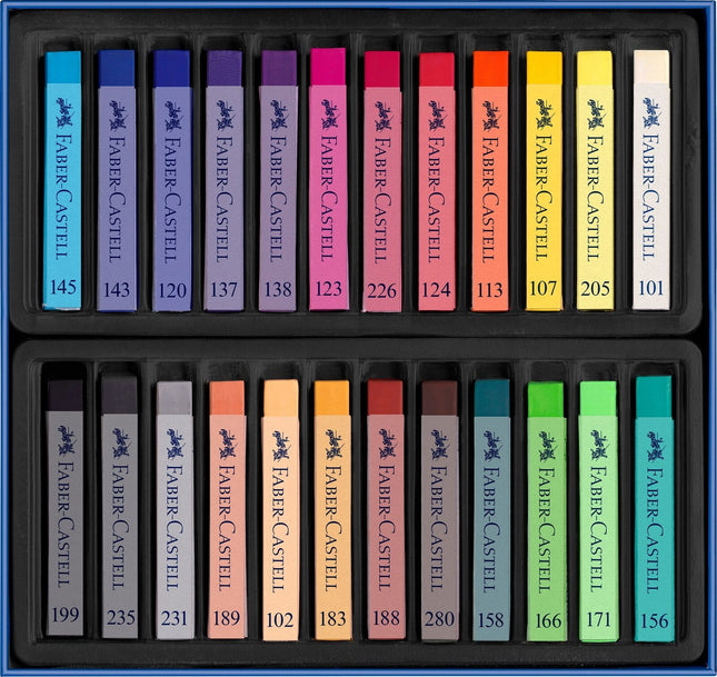 Faber-Castell 128324 Goldfaber Studio Soft Pastel Chalks Pack of 24 Assorted ...