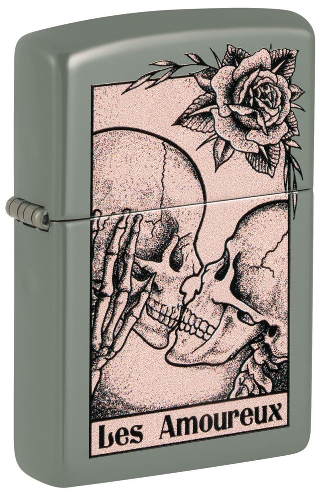 Zippo Death Kiss Design Sage Pocket Lighter 48594-104164