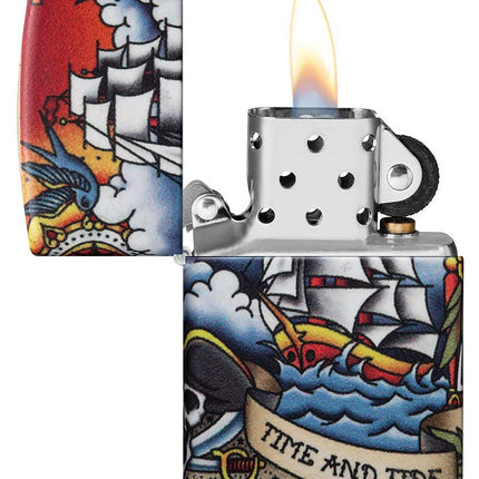 Zippo 540 Nautical Tattoo Design Pocket Lighter 49532