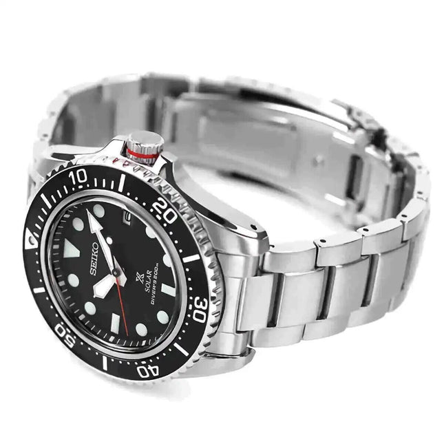 Seiko Men's Prospex Sea Solar Date Stainless Steel Watch - SNE589P1 NEW