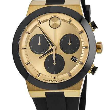 Movado Men's Bold Fusion Chronograph Quartz Gold Dial Watch - 3600895