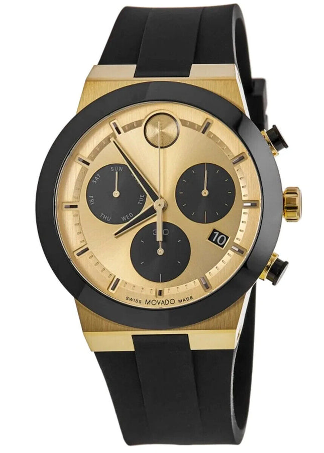 Movado Men's Bold Fusion Chronograph Quartz Gold Dial Watch - 3600895