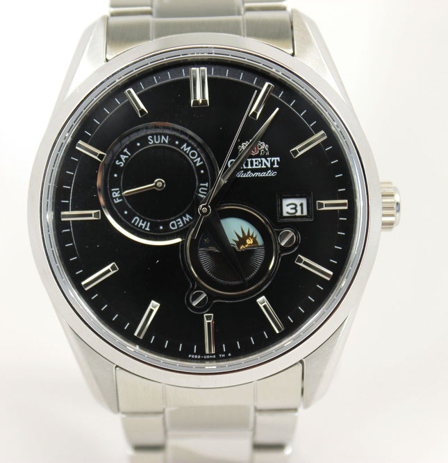 Orient Men's Sun & Moon Automatic Black Dial Watch - RA-AK0307B30B