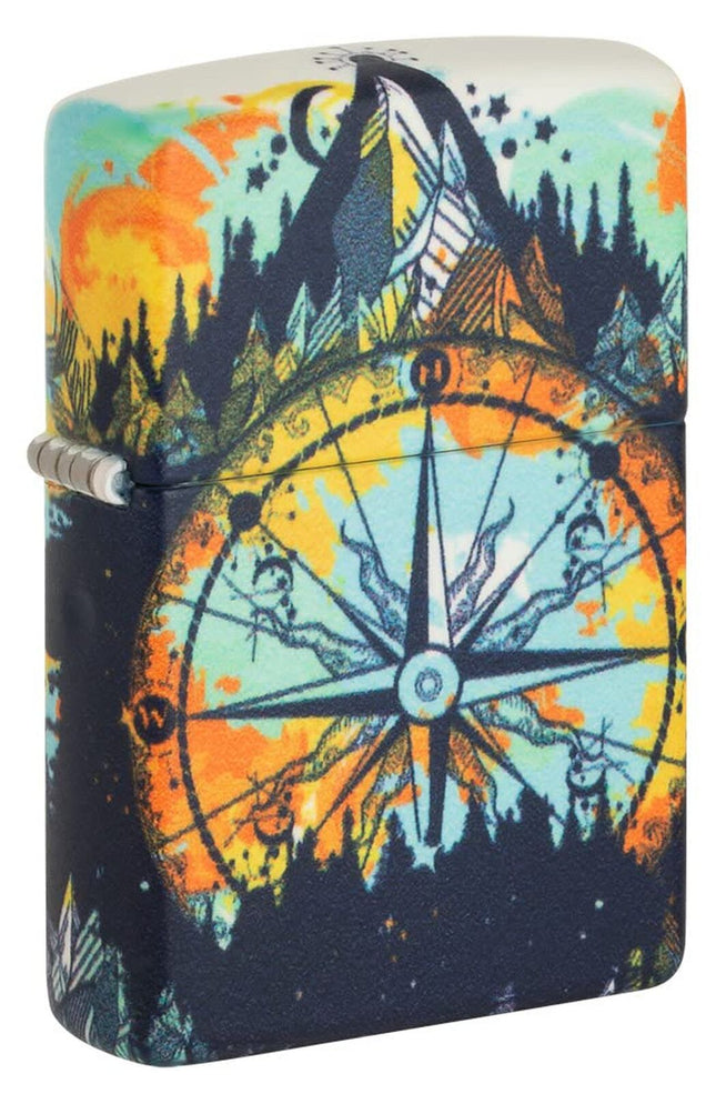 Zippo Compass Mountain Design 540 Color Glow in The Dark Lighter 49805-094334