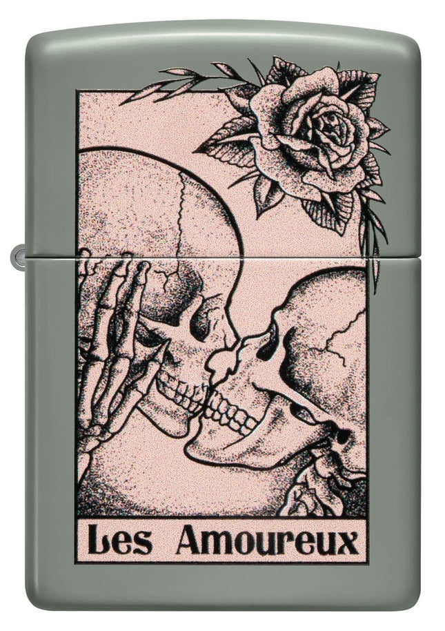 Zippo Death Kiss Design Sage Pocket Lighter 48594-104164