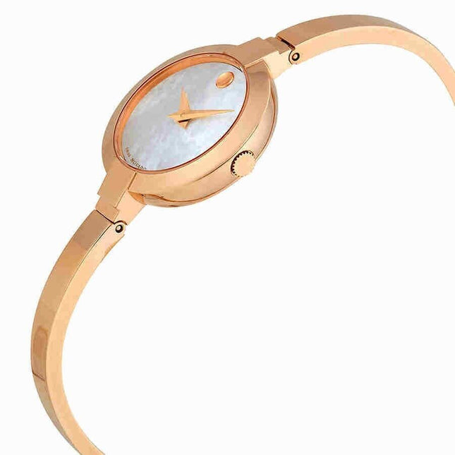 Movado Ladies Bela White Mother of Pearl Dial Watch - 607082