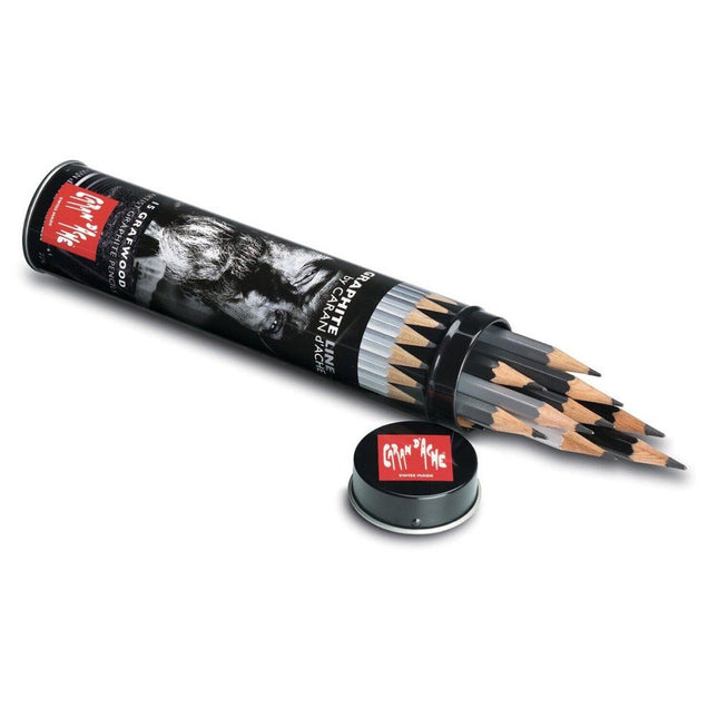 Caran d'Ache Grafwood 15 Piece Round Tube Set 775.315